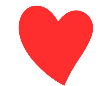Icono de corazon rojo temblando con lineas en zigzag blancas sobre fondo negro.