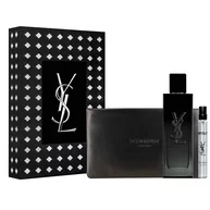 Cofre regalo MYSLF Eau de Parfum con frasco de fragancia, tamano viaje y estuche couture en caja YSL.