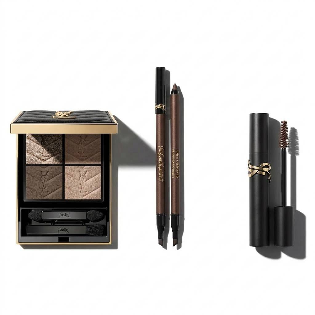 Yves Saint Laurent - The Iconic Gaze Routine - Mascara Lash Clash 02 Brown + Couture Mini Clutch 100 + Lines Liberated 02