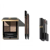 Productos de maquillaje de ojos YSL sobre fondo blanco