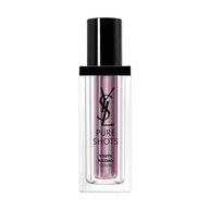 YSL Beauty Pure Shots Youth Reload Serum, 30ml, in a purple-tinted glass bottle with black pump, reflected on white.