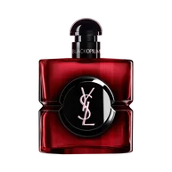 Frasco Black Opium Over Red en laca rojo intenso con centro negro y logotipo YSL.
