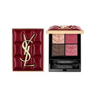 Paleta de edicion coleccionista YSL Couture Mini Clutch con estuche burdeos acolchado y cuatro sombras de ojos.