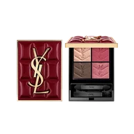 Paleta de edicion coleccionista YSL Couture Mini Clutch con estuche burdeos acolchado y cuatro sombras de ojos.