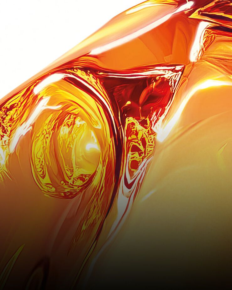 Textura líquida dorada y brillante que representa el ectoin